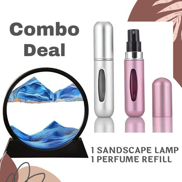 1 Sandscape Lamp / 1 Refillable Mini Perfume Spray Bottle