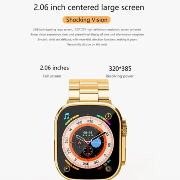 Dt900 Ultra Smart Watch 49mm Display Smart Watch With 7 Straps & Crystal Case Dt 900